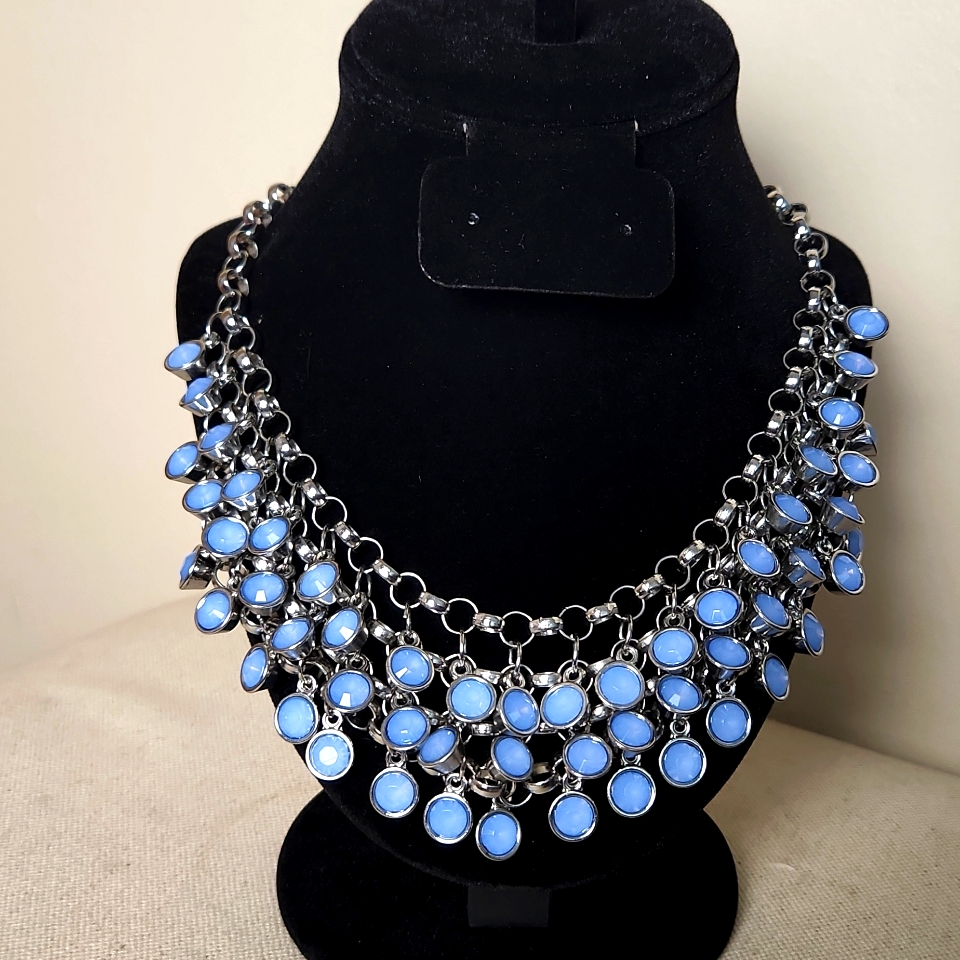 The Limited Blue Gem Statement Necklace